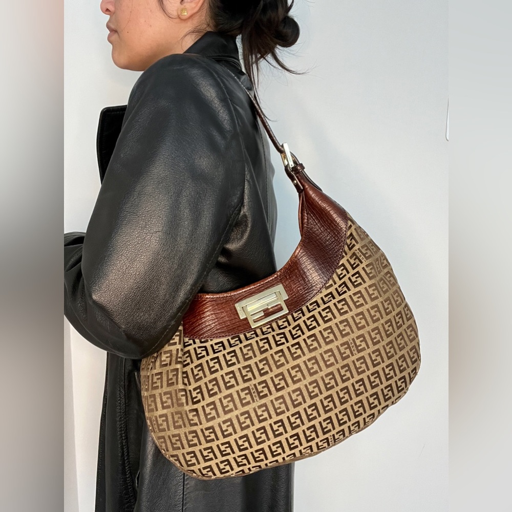 Fendi Zucchino Hobo Bag